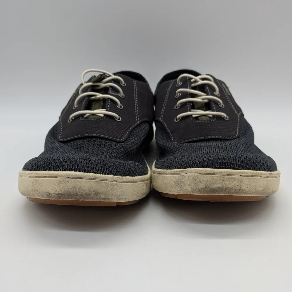 Olukai Nohea Moku Grey Mesh Boat Shoe 8